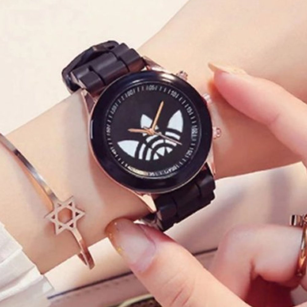 Black Adidas Watch with Silicone Band NWOT - Picture 2 of 7